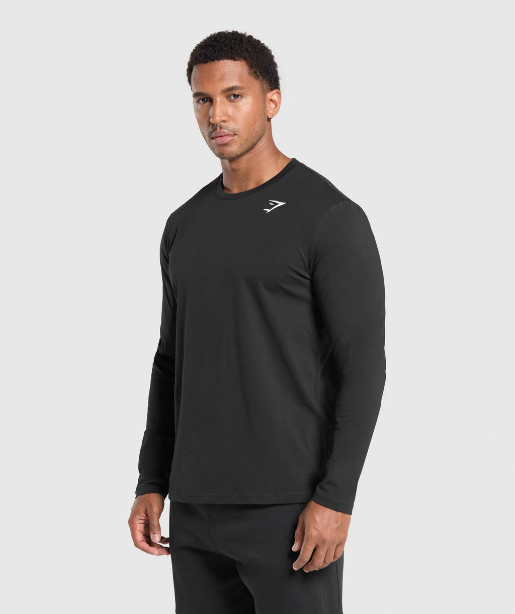 Crest Long Sleeve T-Shirt - Negro