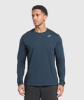 Crest Long Sleeve T-Shirt - Azul Marino