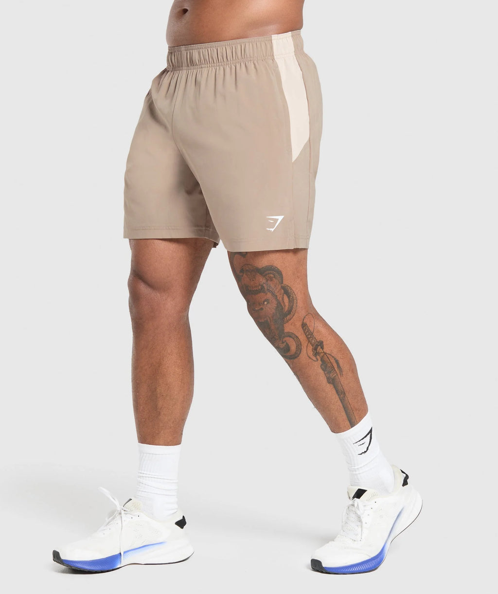 Sport Panel 7" Shorts - Café