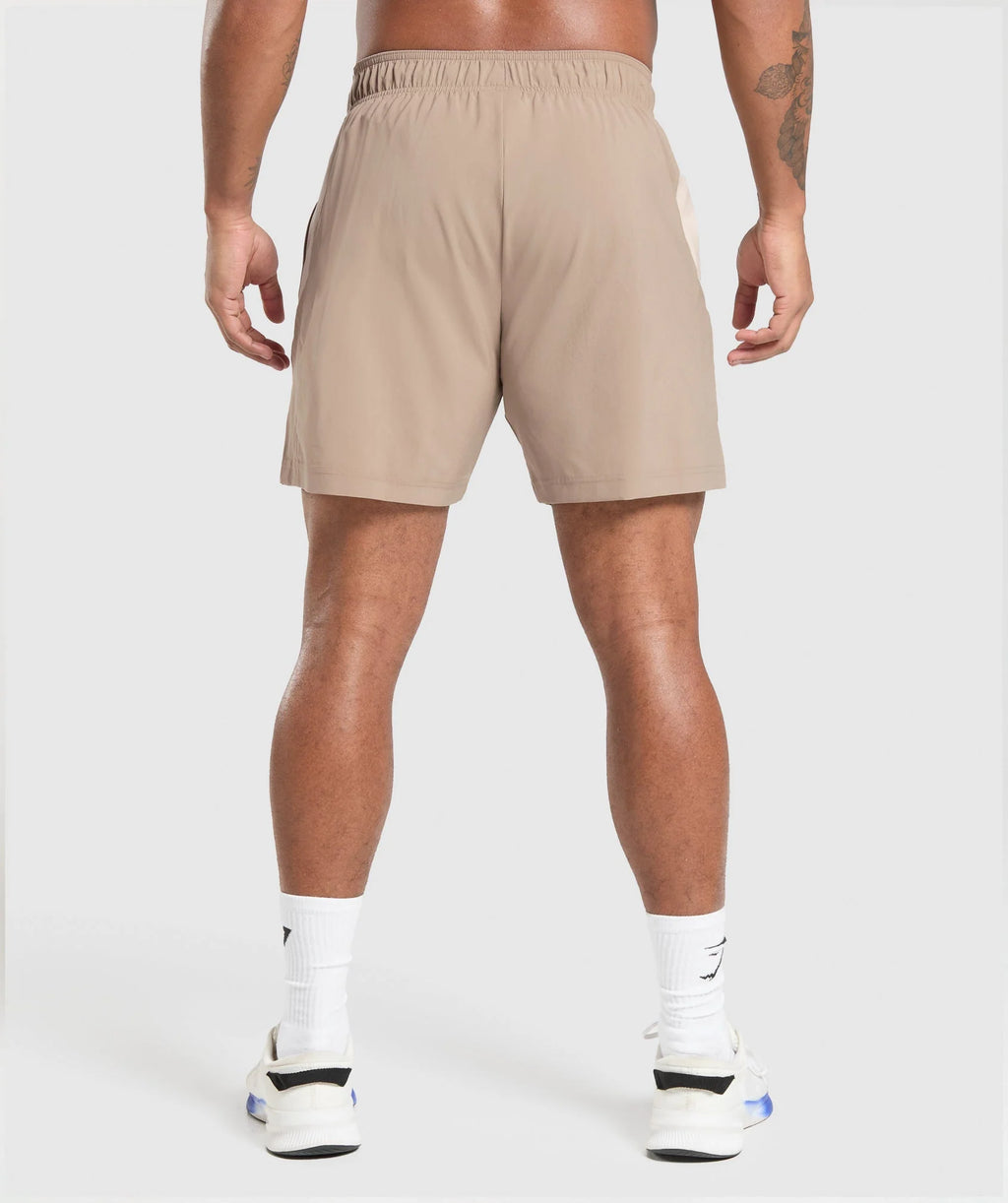 Sport Panel 7" Shorts - Café