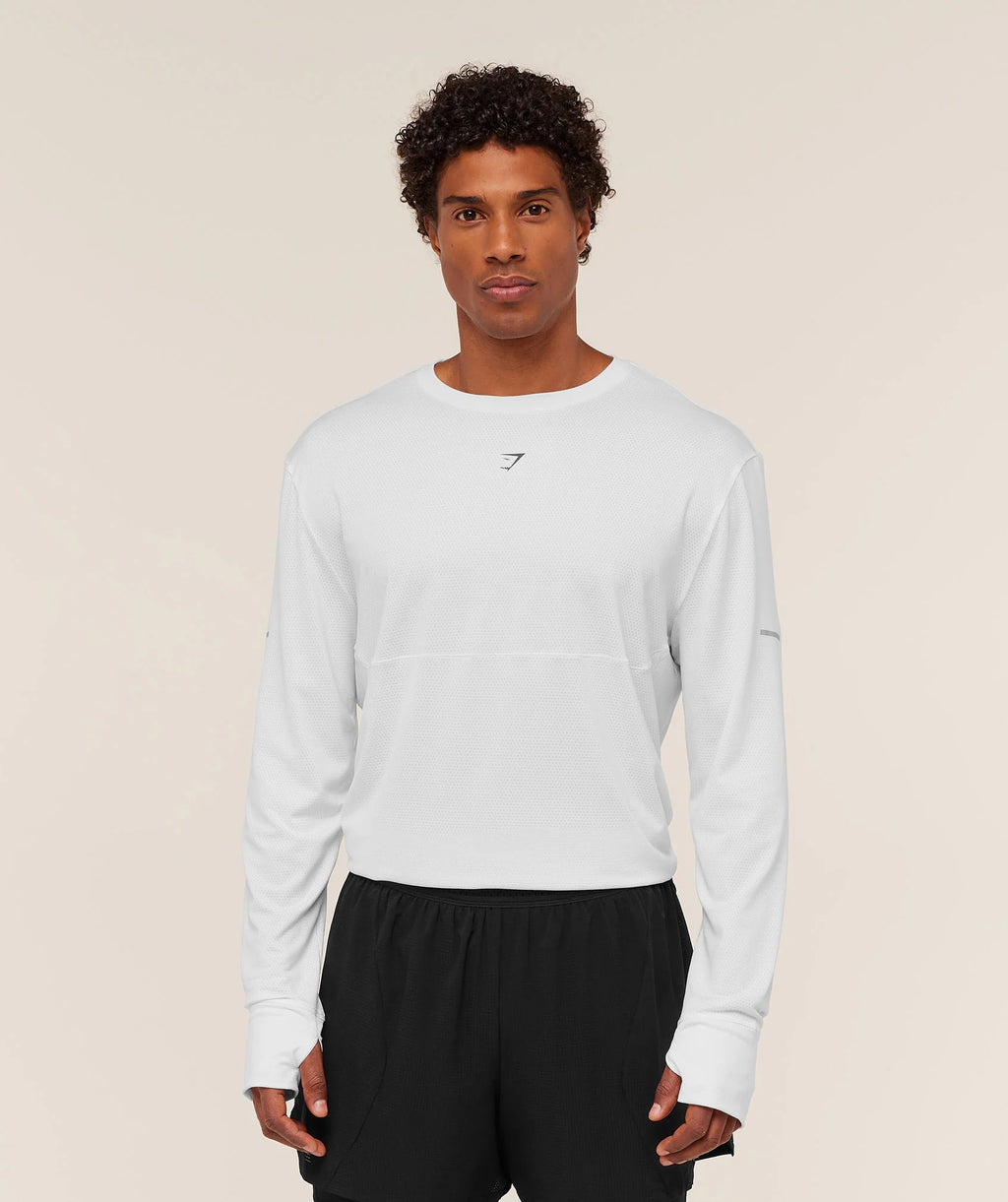 Running Long Sleeve T-Shirt - Blanco