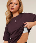 Trace Graphic Oversized T-Shirt - Guinda